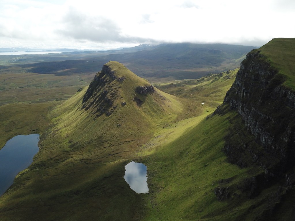 The Quiraing provides some of the best panoramic views of the highlands in the isle of Skye
