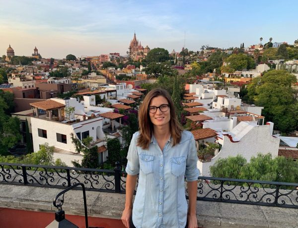 Woman on top of a rooftop bar in San Miguel de Allende